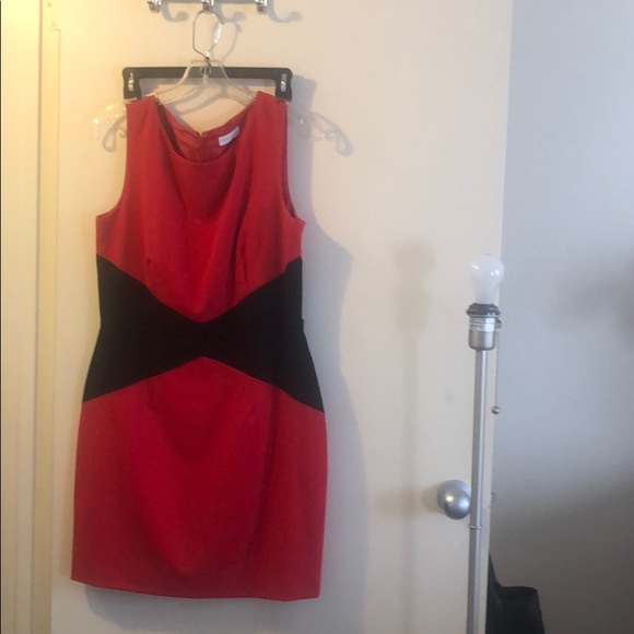 PRICE REDUCED Calvin Klein Red and black dress - Picture 1 of 2